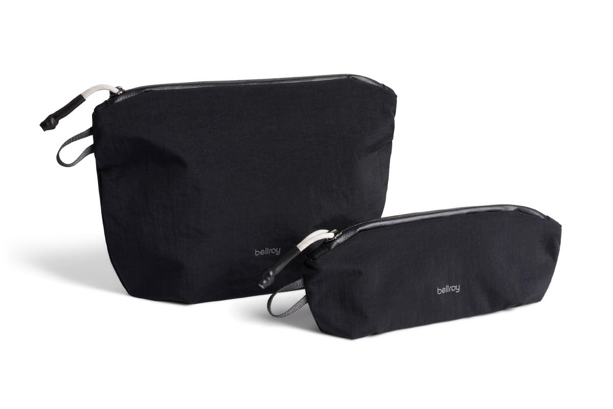Bellroy Lite Pouch Duo, Lightweight Pencil Case - Black