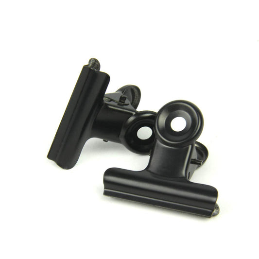 Coideal Black Small Bulldog Clips - 30 Pack Mini Metal Hinge Clips Tiny Binder Paper Clamps for
