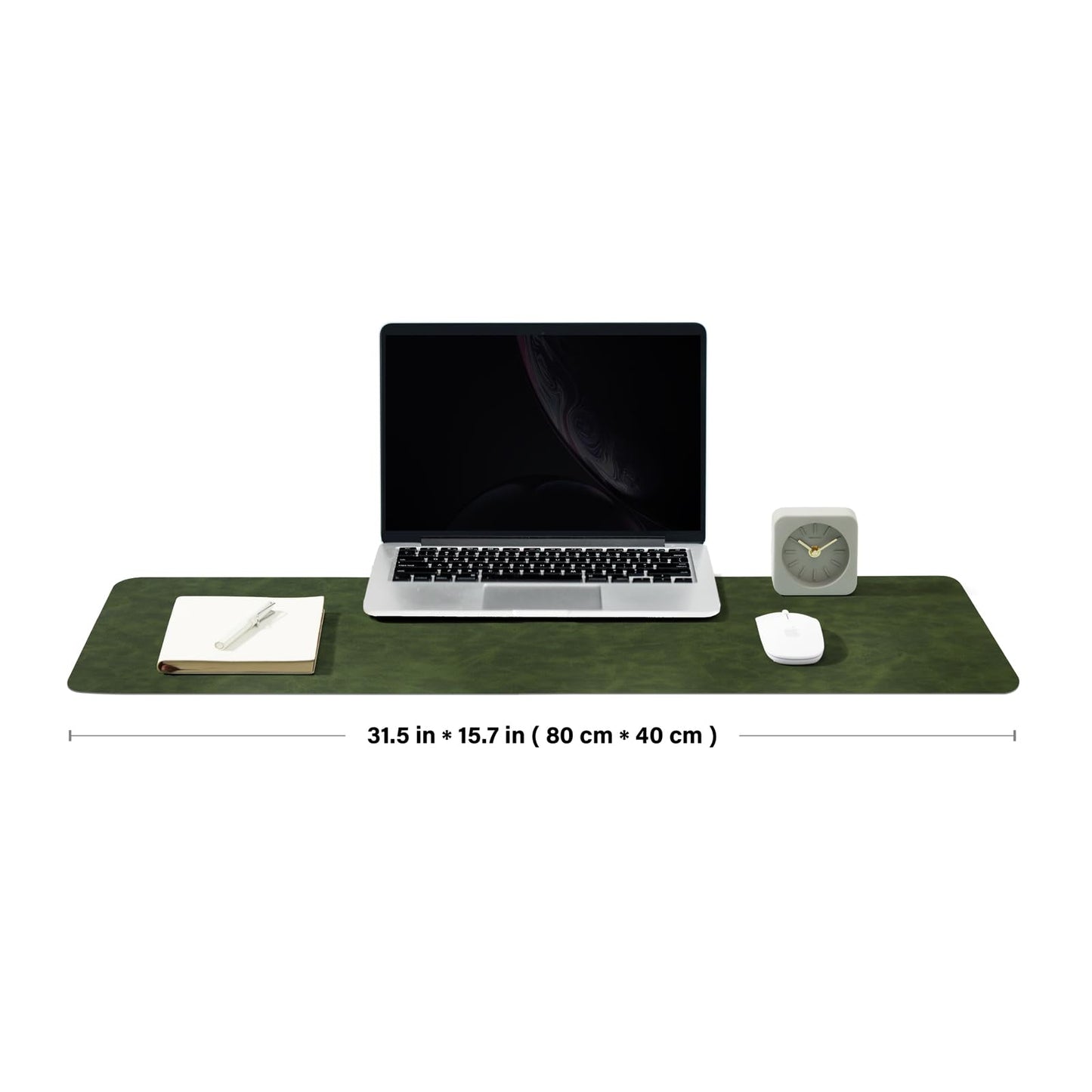 Distressed Leather Desk Mat - Non-Slip PU Desk Pad for Office and Home - Desk Organization and