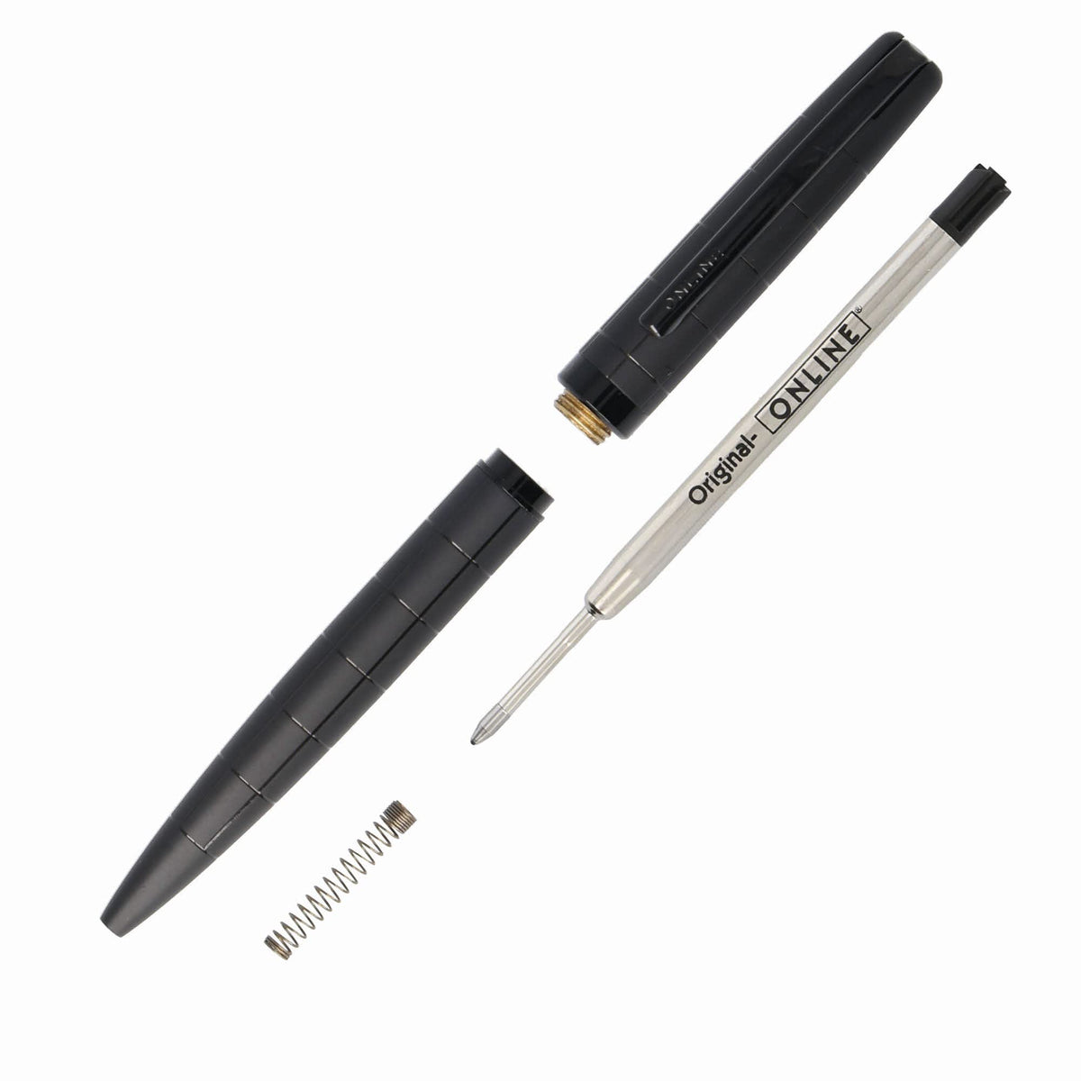 Online Eleganza Ballpen I Black I Replaceable Large Refill I Metal Biro I Ink Colour Black I
