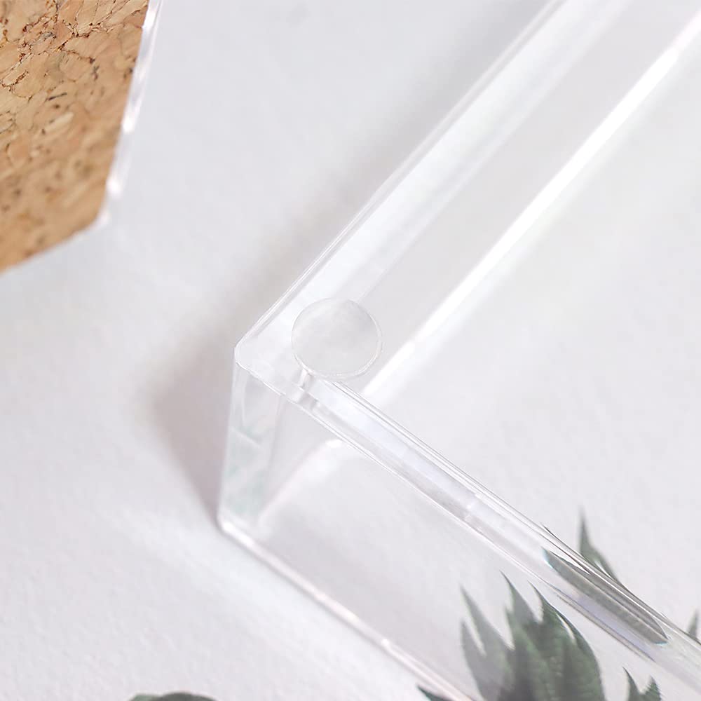 Clear Acrylic Body Bright Yellow Gold Tone Sticky Memo Pad Holder N Pen Holder Set for Office