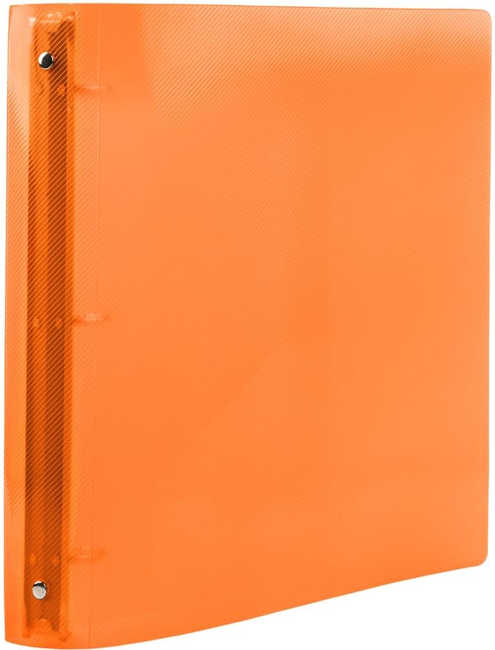 JAM PAPER Plastic 1.5 inch Binders - Assorted 3 Ring Binders (Red, Blue, Green & Orange) - 4/Pack