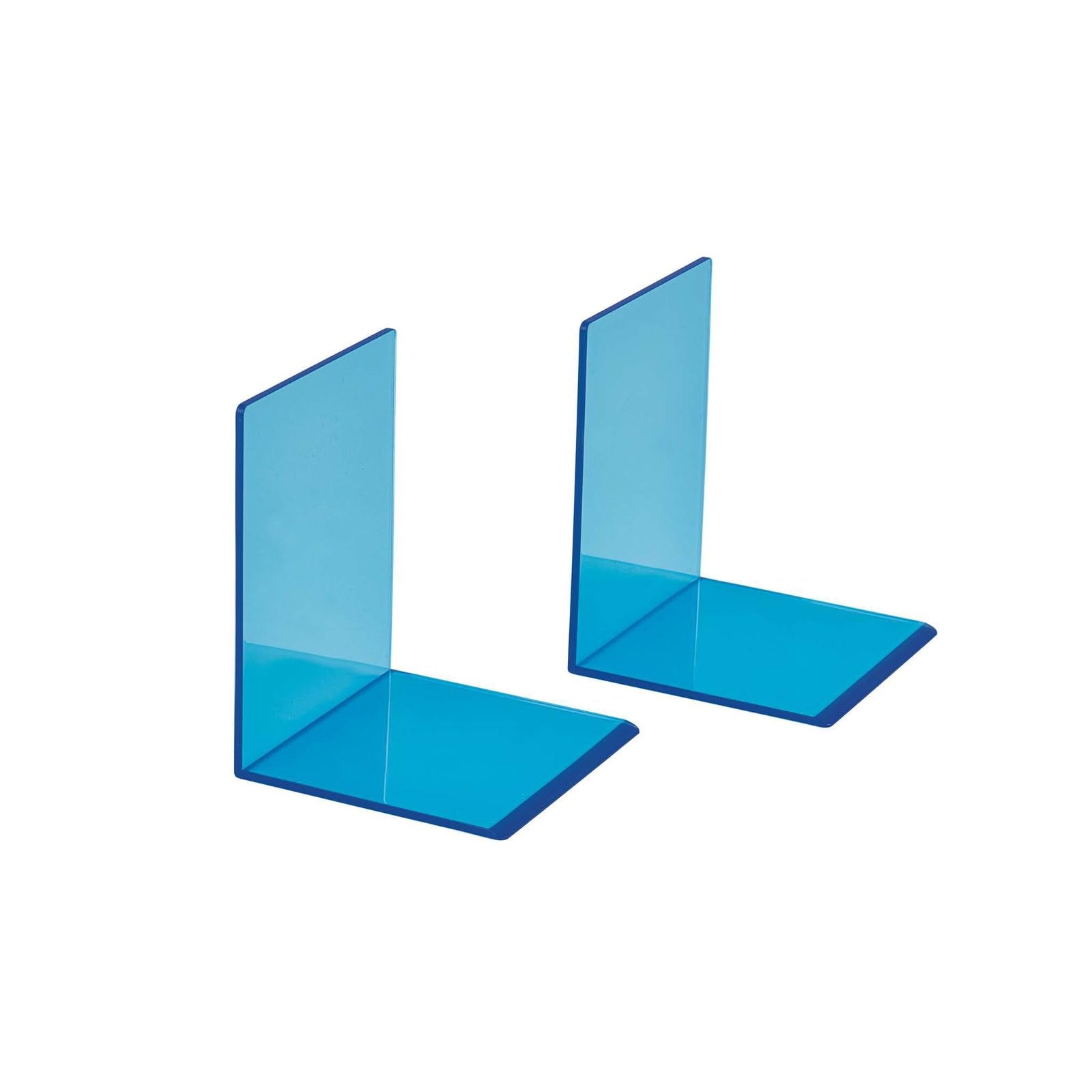 Maul Pack of 2 Premium Acrylic Bookends 10 x 10 x 13 cm Neon Blue