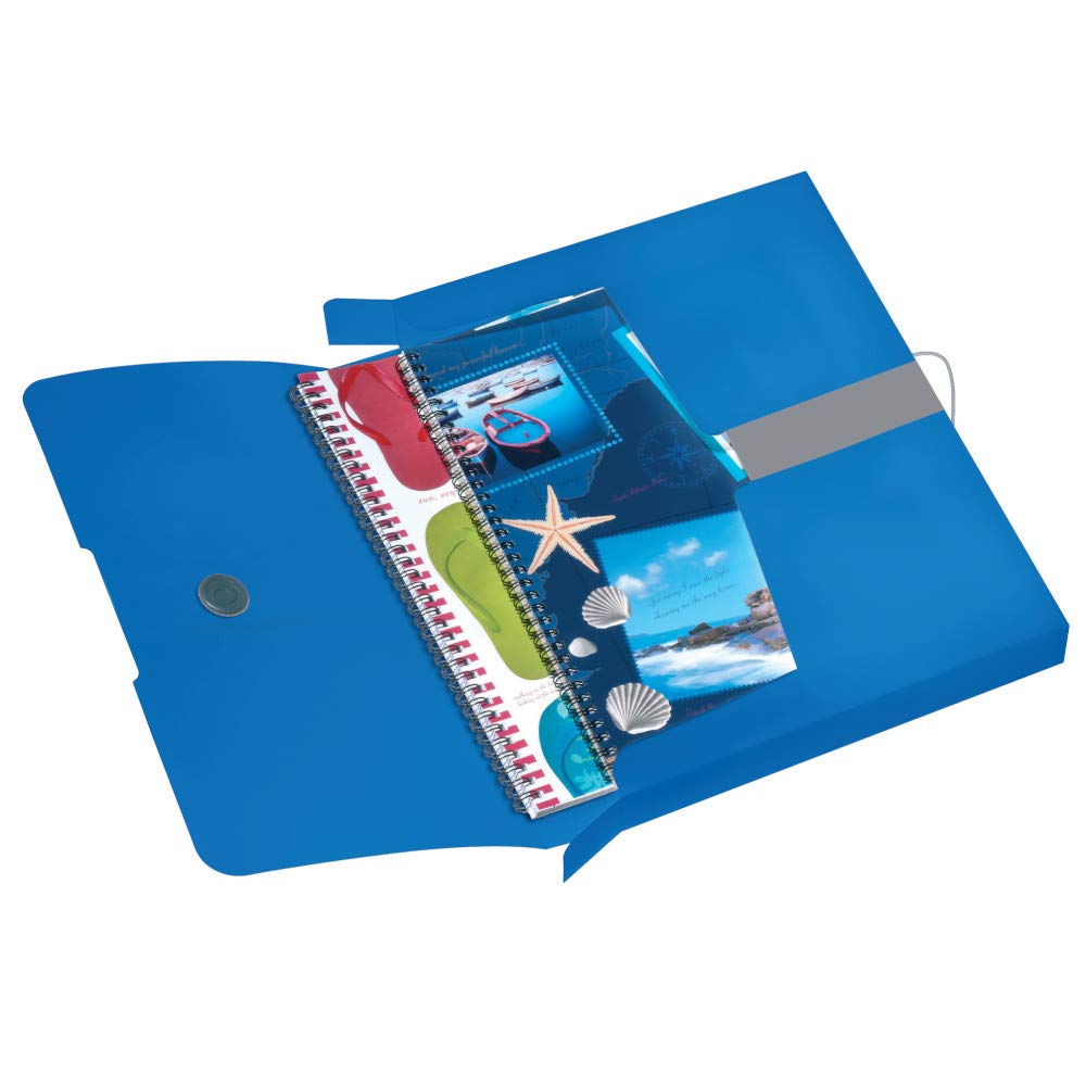 Herlitz Archive Box A4 Polypropylene with Spine Label Back Width 4 cm, 1 Piece, Design Print Opaque