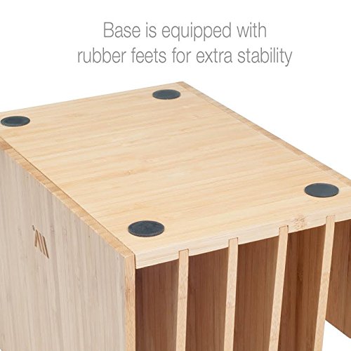 MobileVision Bamboo Desktop File Folder Organizer and Paper Tray, 7 Slots