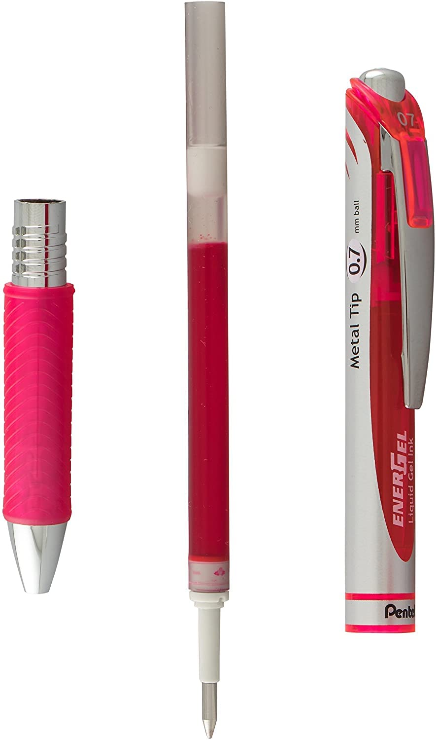 Pentel Energel RTX Retractable Liquid Gel Pen, 0.7mm, Metal Tip