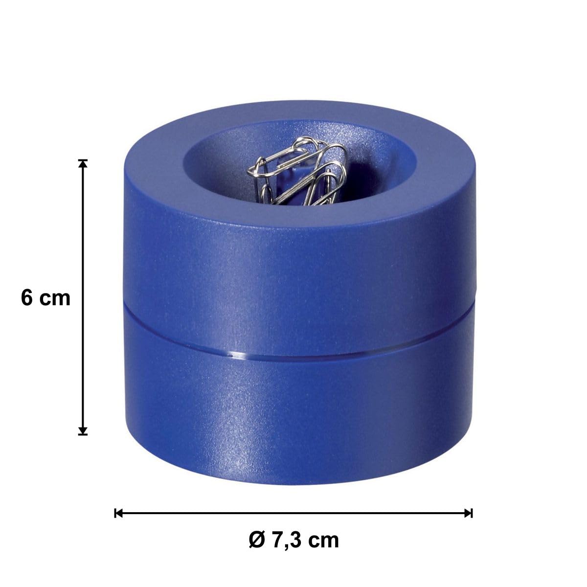 MAUL Magnetic Paperclip Holder, Ø 73mm, H66mm, Blue
