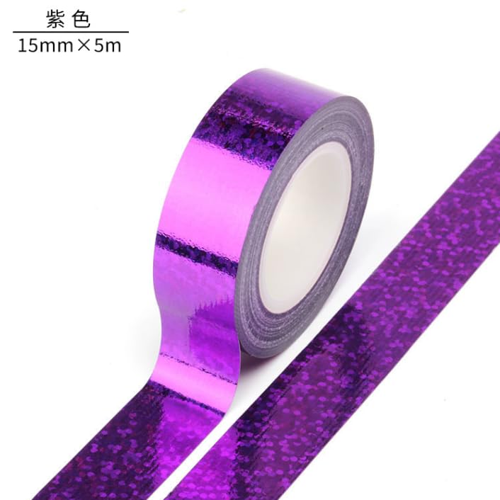 SICCOMA Glitter Prism Tape Strong Adhesive Holographic Sparkle Washi Tape Reflective Glitter