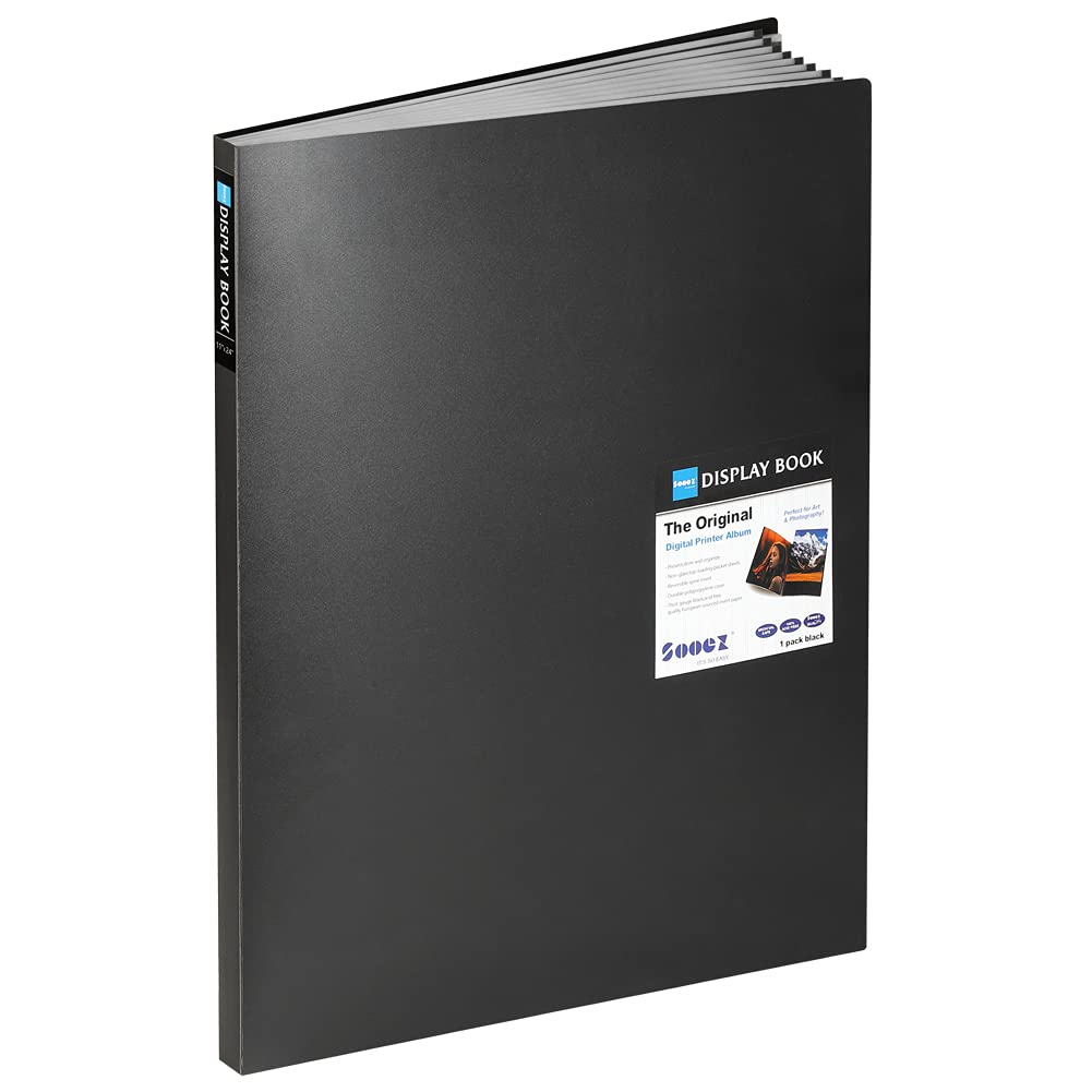 Sooez Heavy Duty Binder with Plastic Sleeves 18"x24", Portfolio Folder