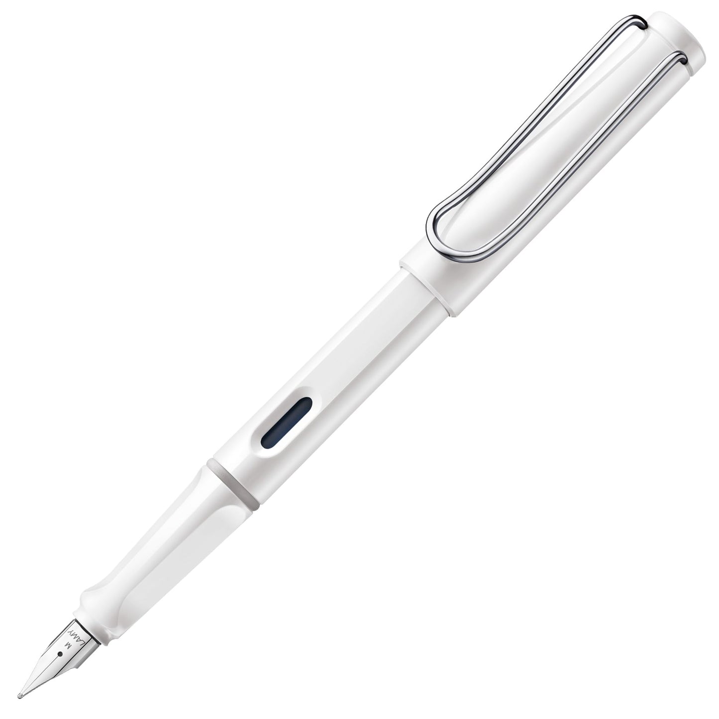 LAMY safari white - Fountain Pen with ergonomic grip & polished steel nib in size B - ideal for any