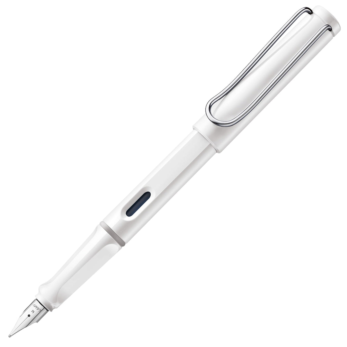 LAMY safari white - Fountain Pen with ergonomic grip & polished Left-Handed steel nib (LH) in size