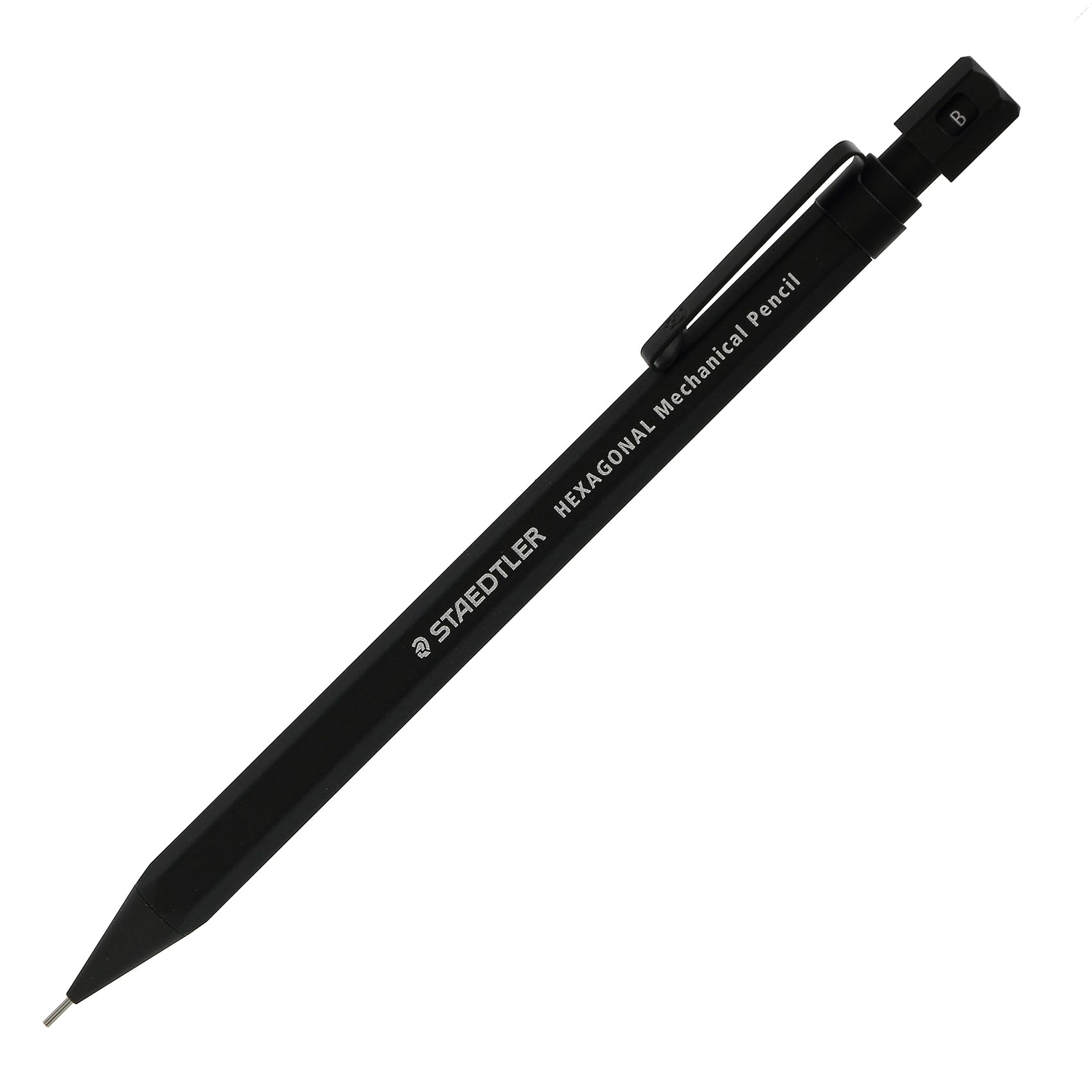 STAEDTLER 925 77-05B Hexagonal Mechanical Pencil, 0.02 inch (0.5 mm), Clean Black