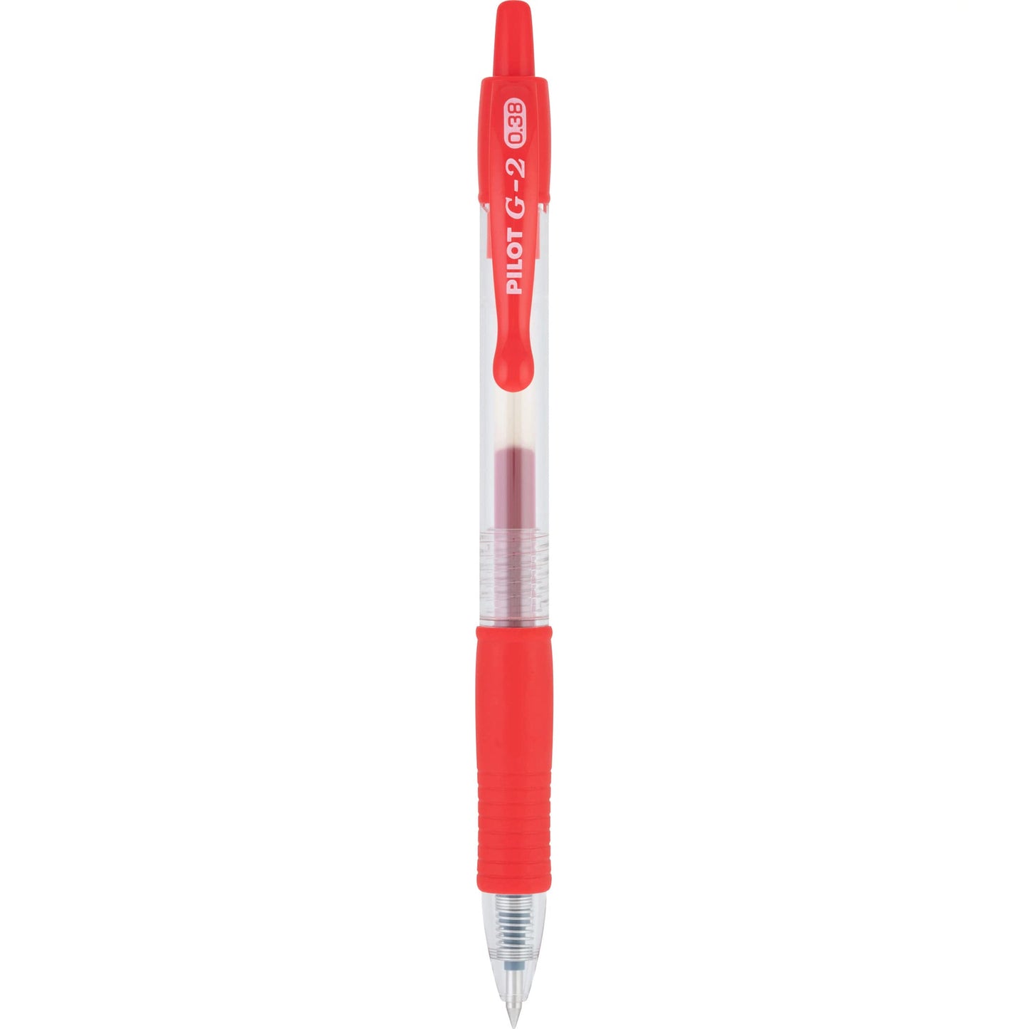 PILOT G2 Gel Roller Pens, Ultra Fine Point 0.38 mm, Red Pens, Pack of 12