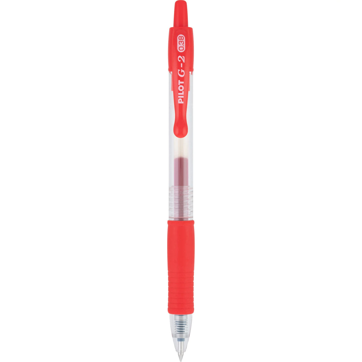 PILOT G2 Gel Roller Pens, Ultra Fine Point 0.38 mm, Red Pens, Pack of 12