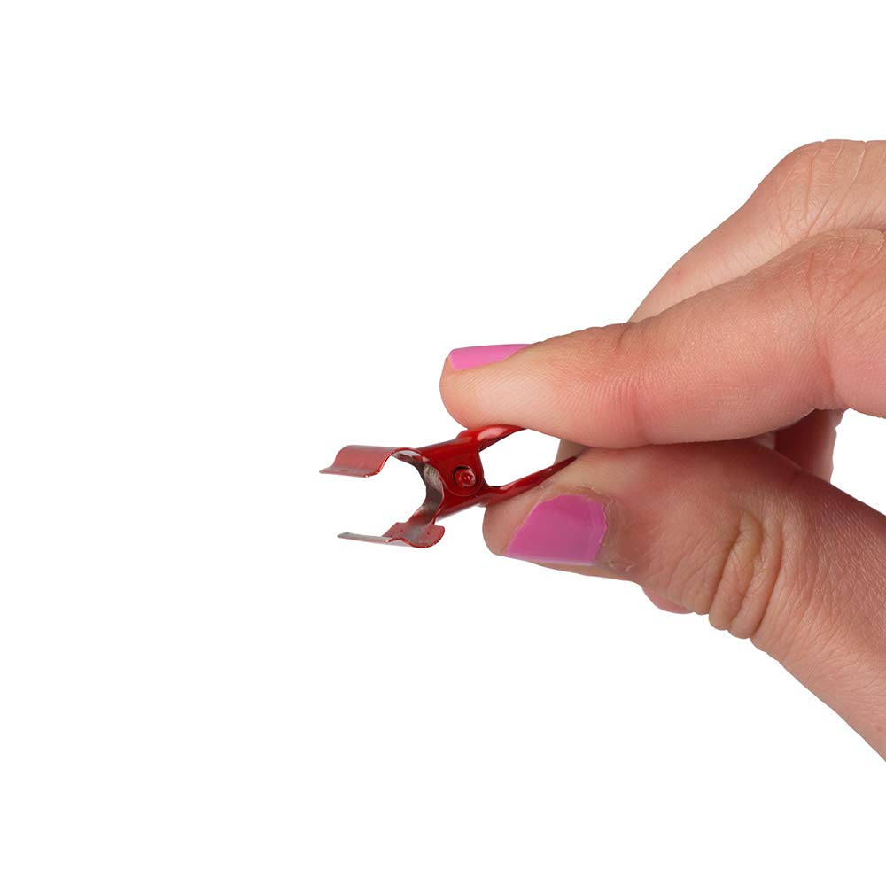 JAM PAPER Metal Bulldog Clips - Small - 22mm - Red - 25/Pack