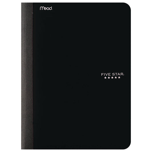 Five Star Composition Book/Notebook, Wide Ruled Paper, 100 Sheets, 9-3/4" x 7-1/2", Color Selected