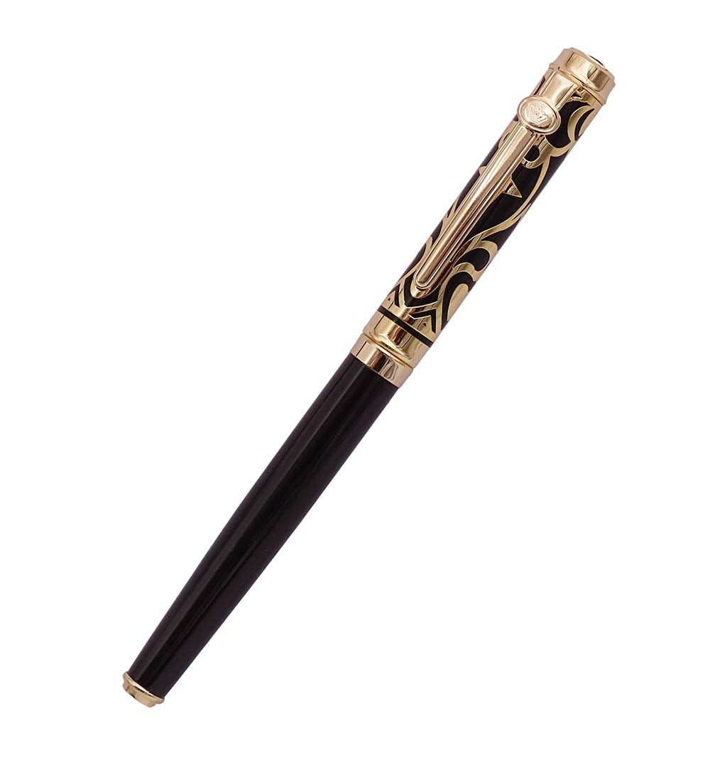 Lanxivi Duke Sweet Heart Pattern Gold Trim Fountain Pen Sapphire Jewerly Pen Pouch