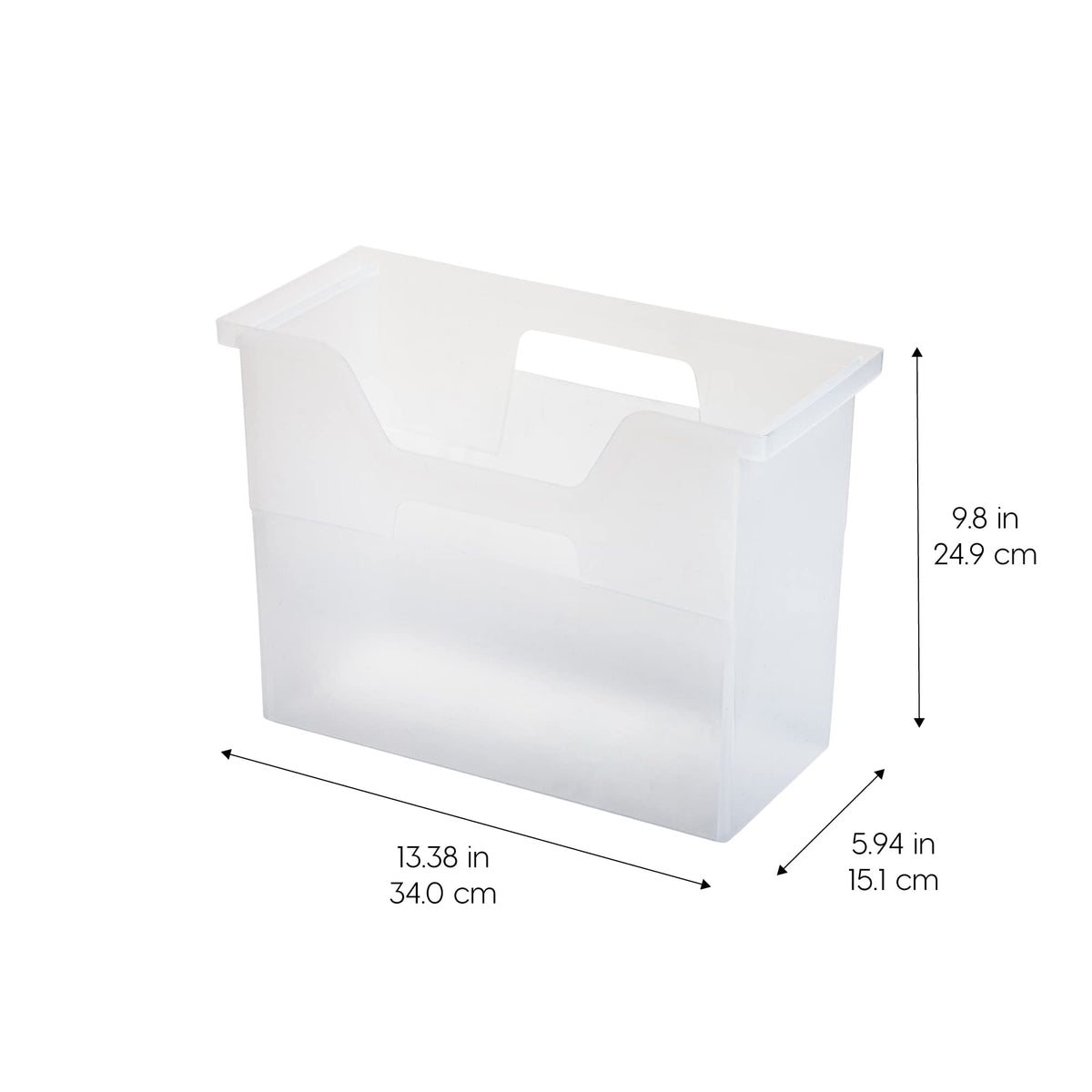IRIS USA 6-Pack Medium Desktop File Box with Open Lid, Clear