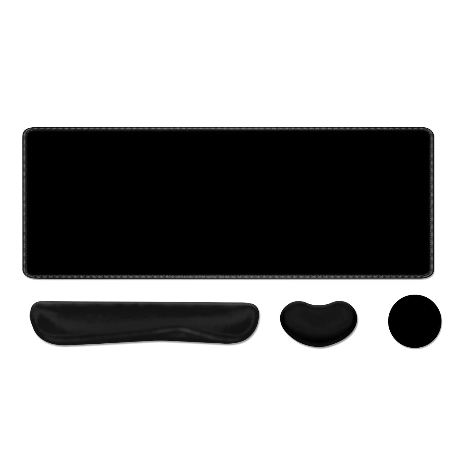 Desk Pad and Keyboard Wrist Rest, Large Mouse Pad + Keyboard Pad+Mouse Wrist Support, Non-Slip Desk