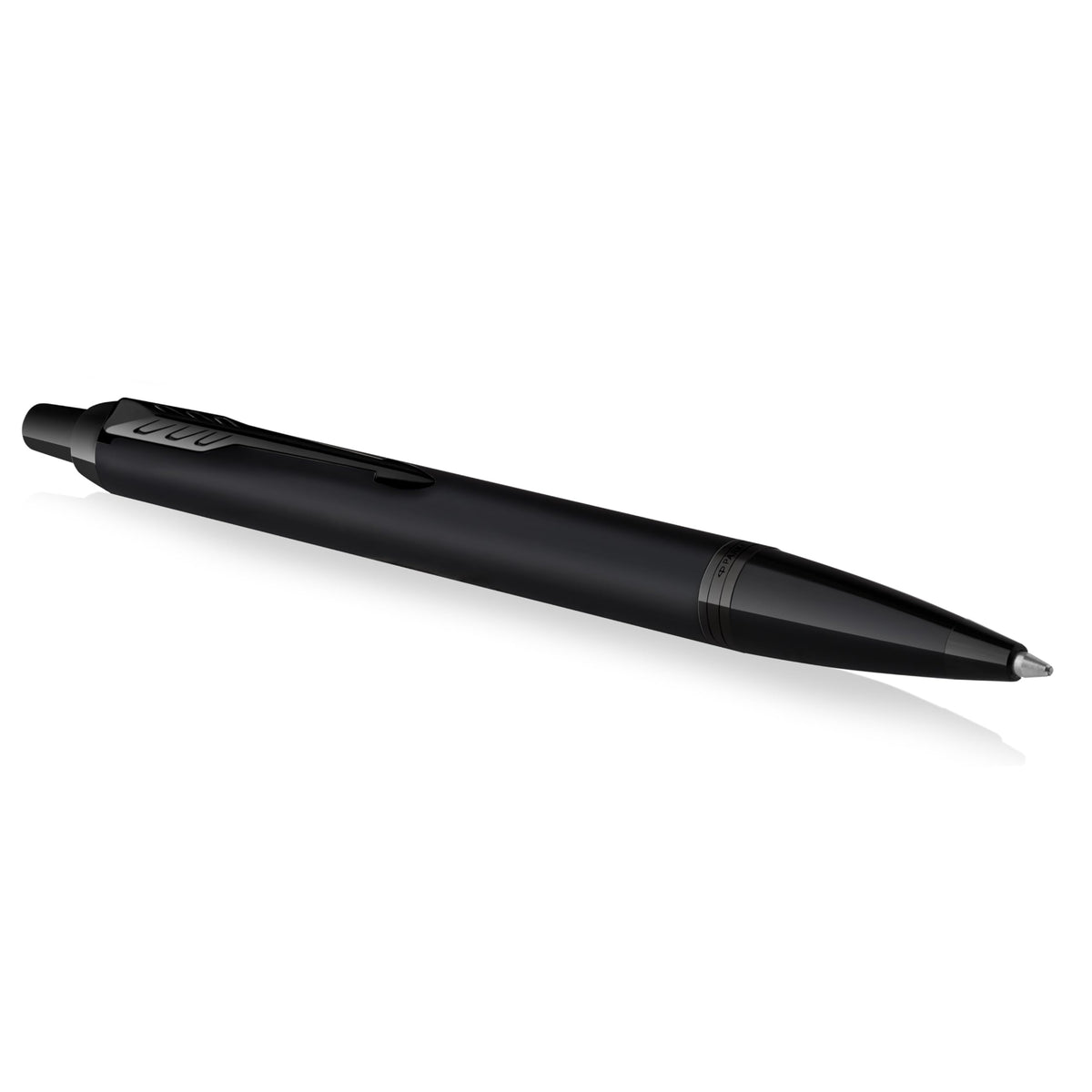Parker IM Ballpoint Pen, Matte Black with Black Trim, Medium Point, Blue Ink