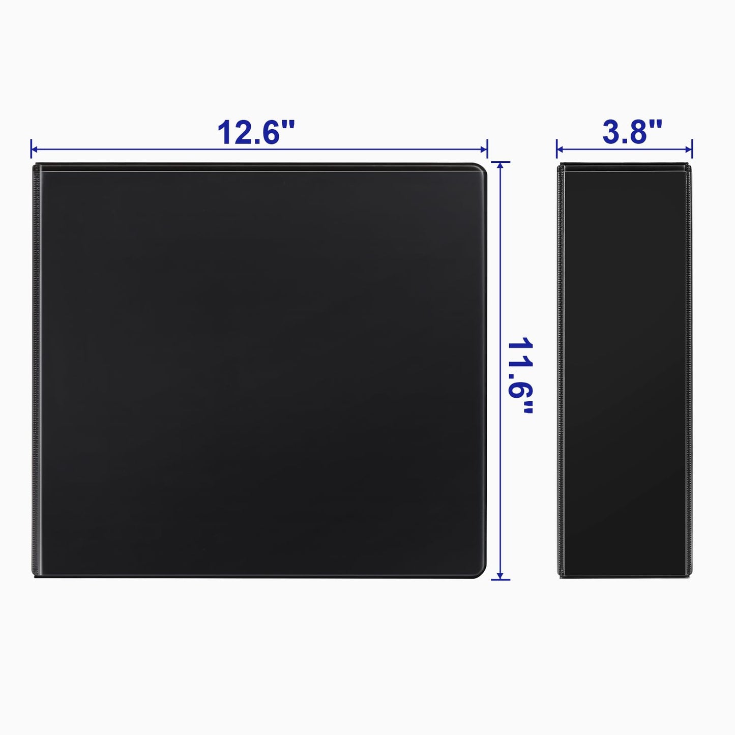 COMIX Durable 3 Inch D-Ring 3 Ring Binder with Clear View Cover