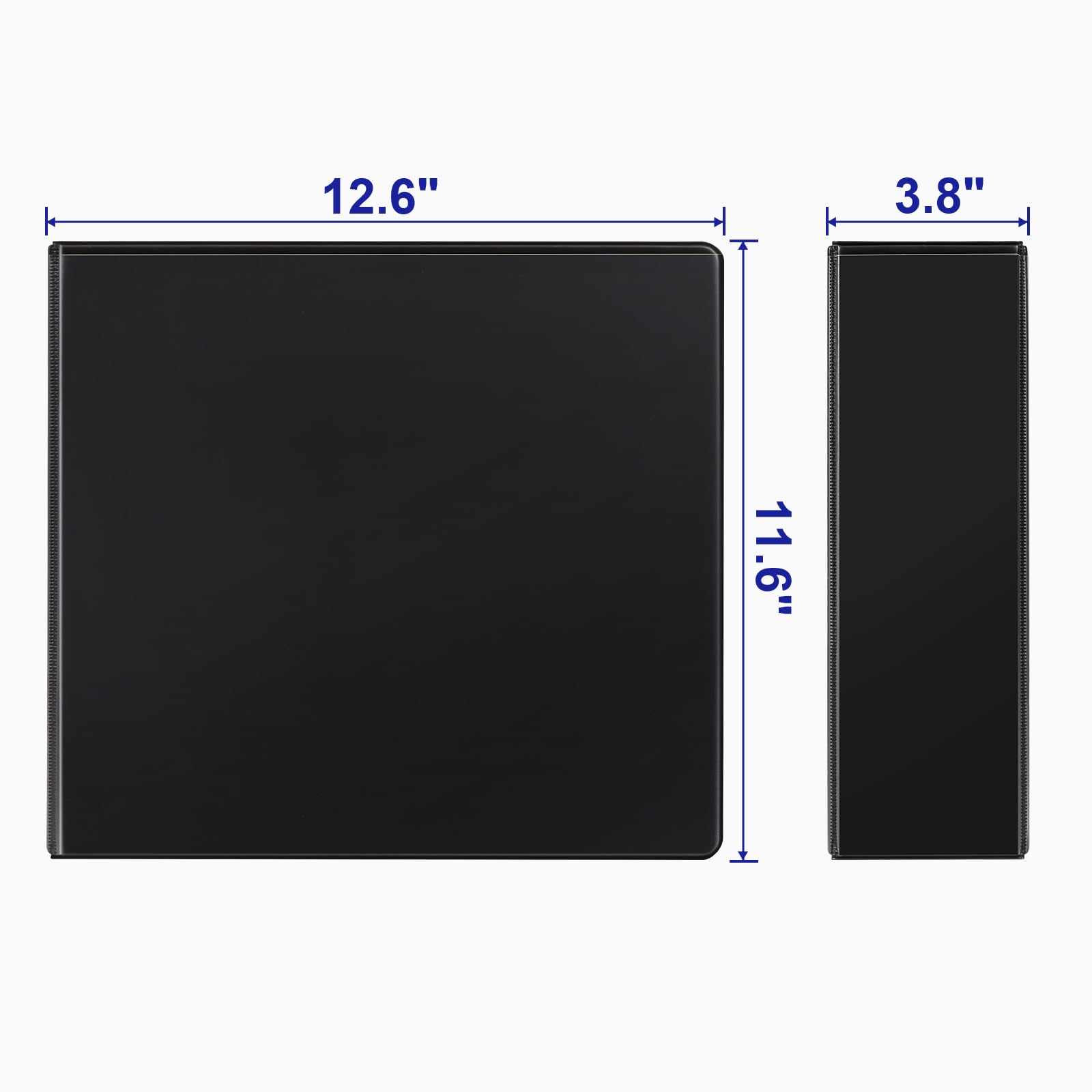 COMIX Durable 3 Inch D-Ring 3 Ring Binder with Clear View Cover