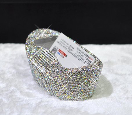 Bestbling Pure Handmade Bling Rhinestones Stainless Steel Metal Business Card Holder