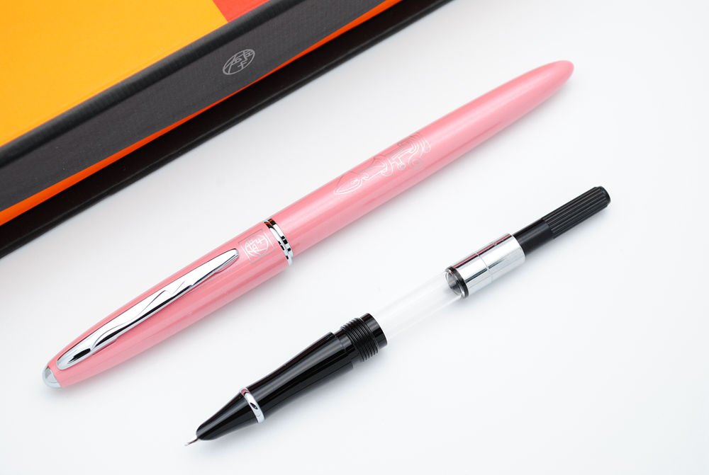 czxwyst Picasso 606 Ultrafine Accounting Fountain Pen EF Nib Original Box (Pearl Pink)