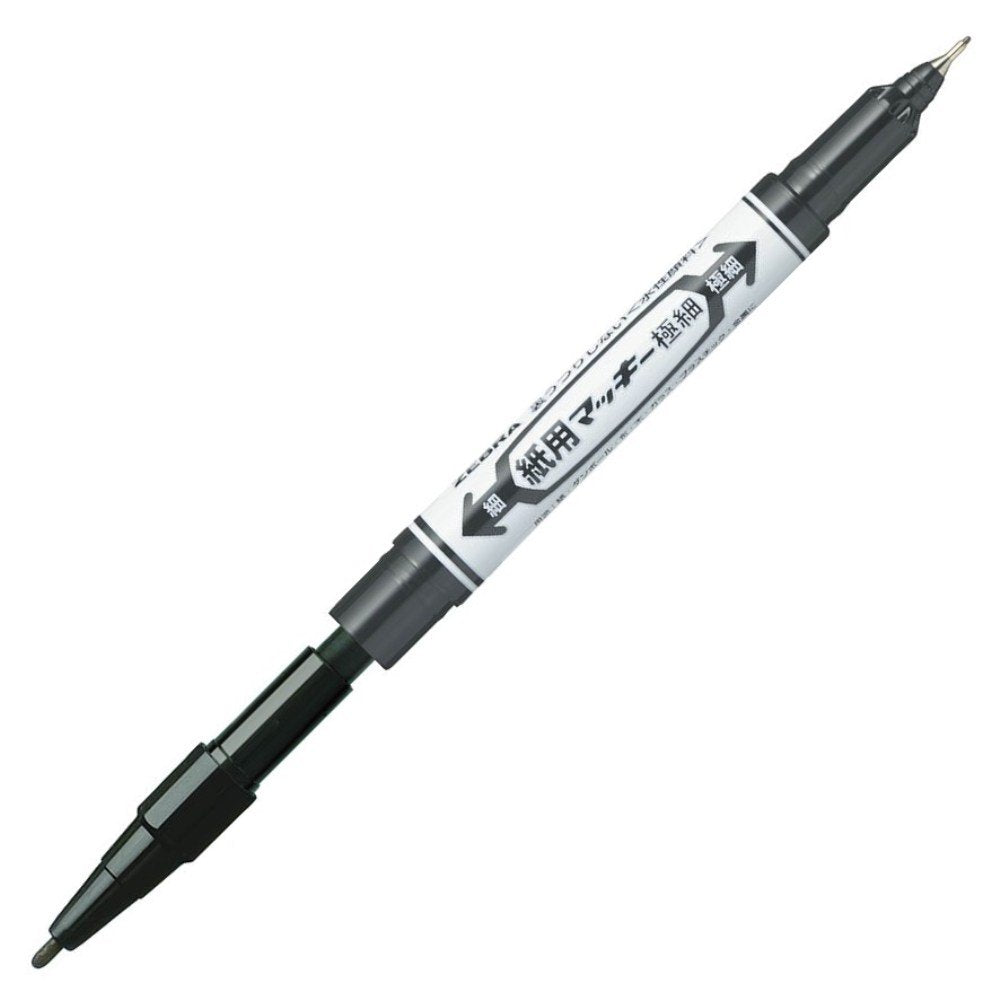 Zebra Dual Tip Extra Fine Paper Marker, Mackee for Paper, Water Base Ink, 15 color assorted
