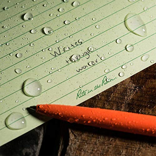 Rite In The Rain Rite in the Rain Weatherproof Orange Metal Retractable Ballpoint Pen - Black Ink