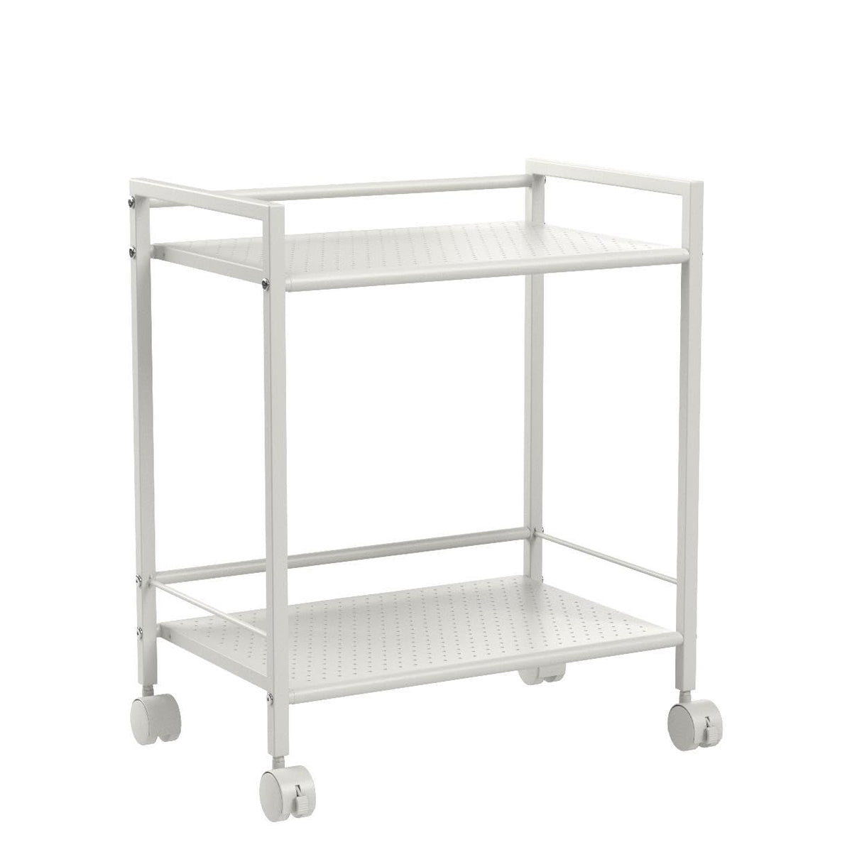 YAMAZEN CPR-50432C(WH) Steel Rack with Casters, 2 Tiers, White