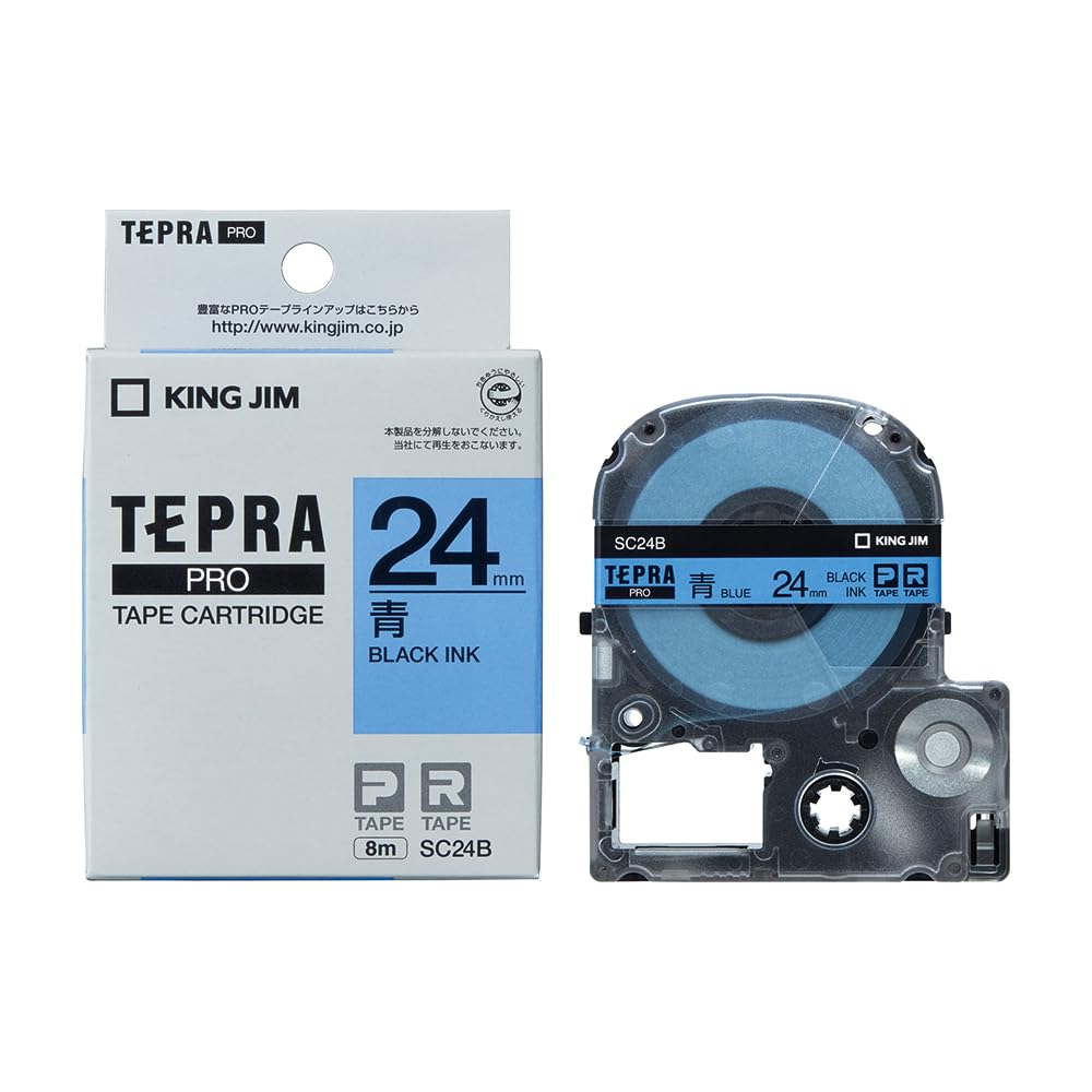 King Jim Tepra PRO SC24B 24mm Blue Tape Cartridge