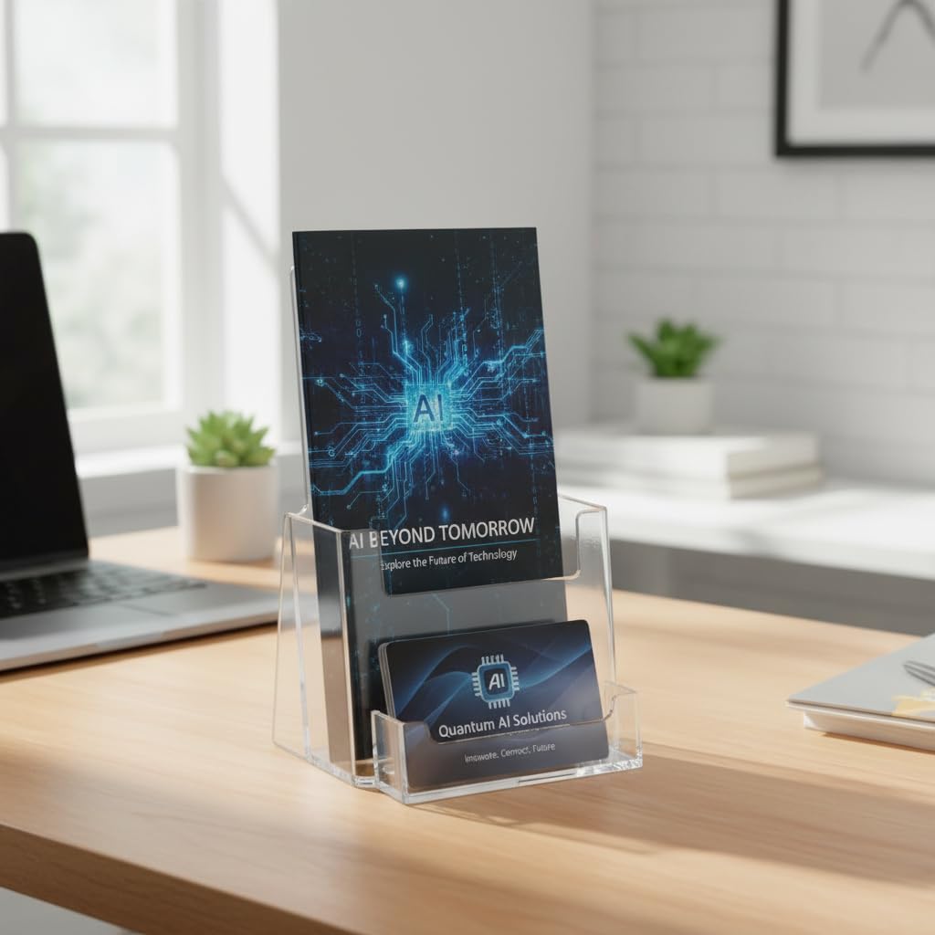 Azar Displays, 252922, Counter Brochure Holder for Trifold Flyers, Business Card or Gift Card