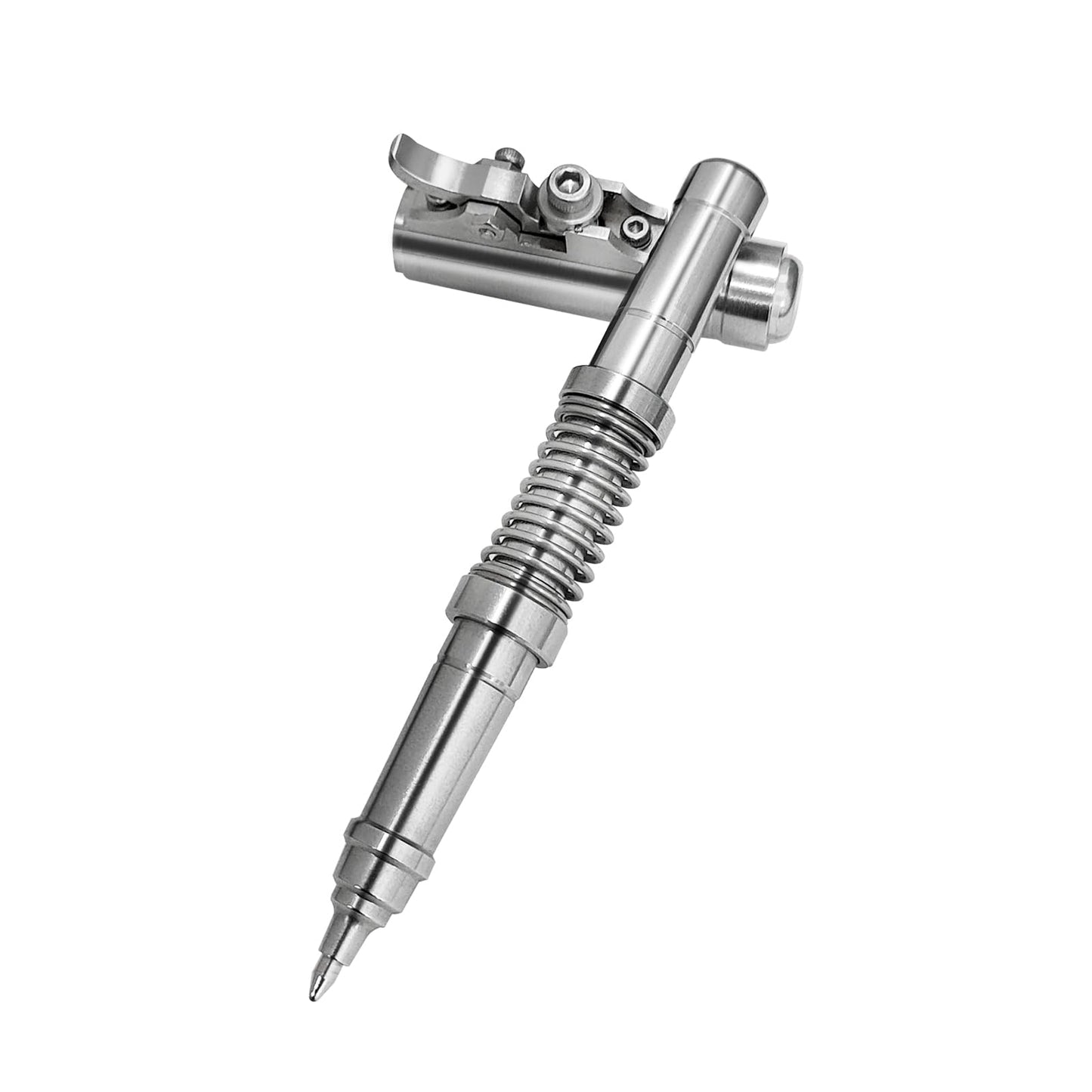 Dr.Metalleung Heavy-Duty EDC Ballpoint Pen - Stainless Steel, Refillable, Push Cap Mechanism