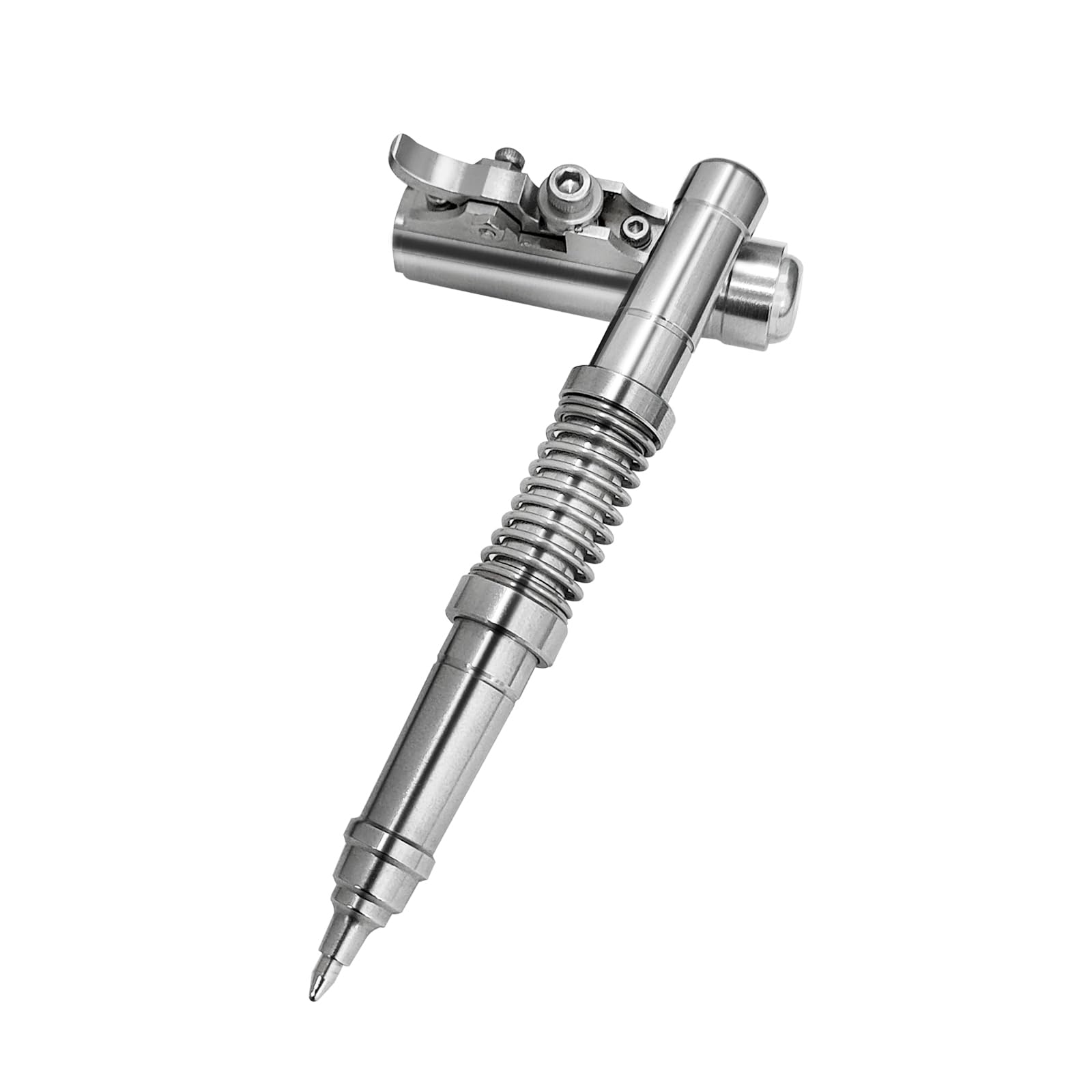 Dr.Metalleung Heavy-Duty EDC Ballpoint Pen - Stainless Steel, Refillable, Push Cap Mechanism