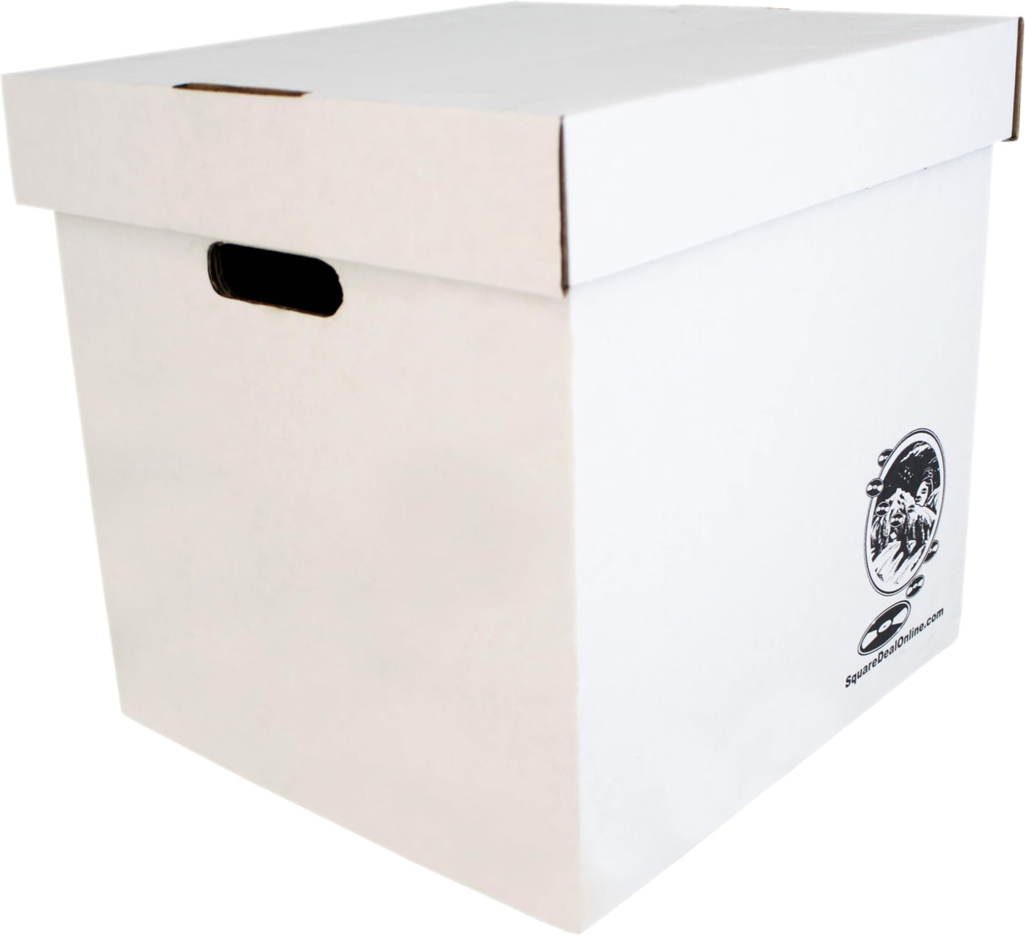 Durable Set of 5 12 inch Vinyl Record Storage Boxes - Heavy-Duty Cardboard Construction with