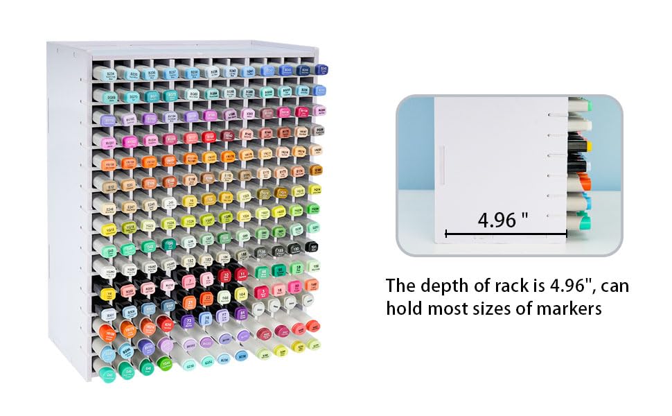 SANFURNEY Marker Organizer for 180 Markers, Desktop Storage Rack
