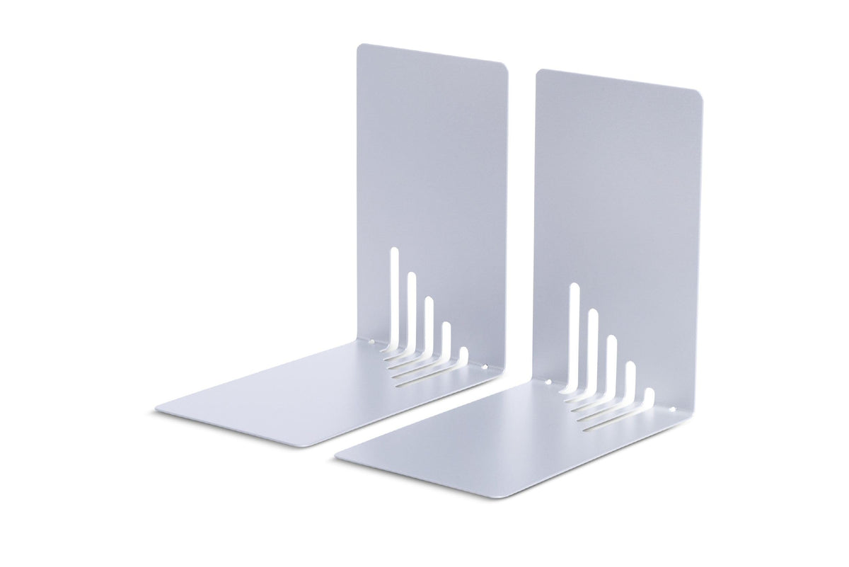 Maul 85 x 140 x 140 mm Narrow Metal Book Ends - Silver