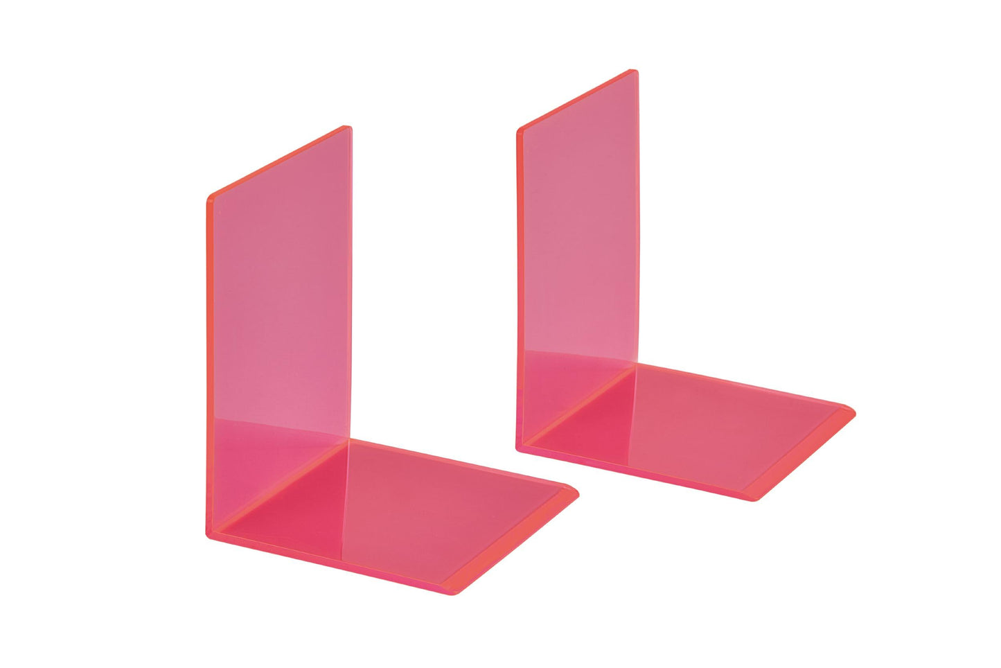 Maul Pack of 2 Premium Acrylic Bookends 10 x 10 x 13 cm Neon Pink