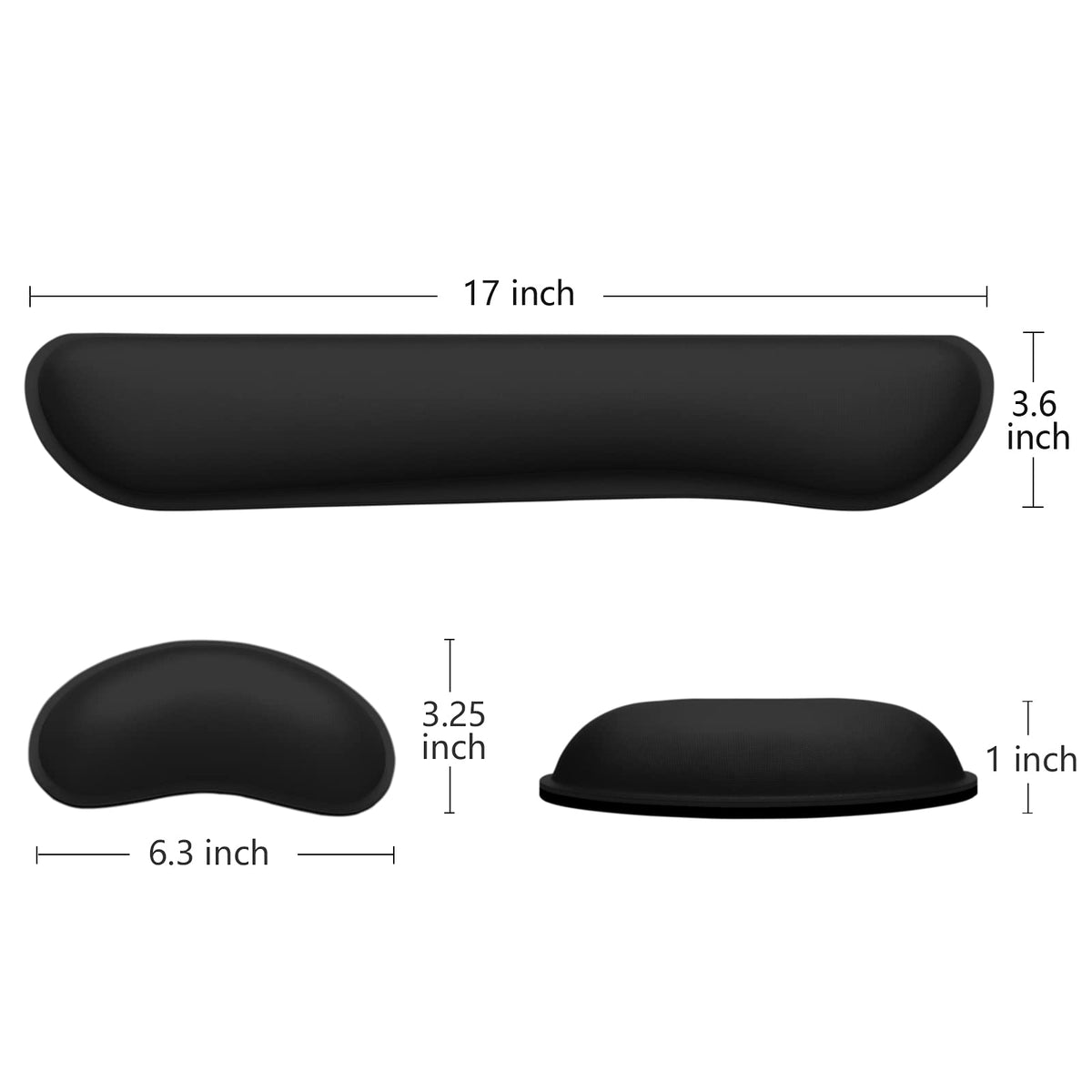 Dapesuom Enlarge Keyboard Wrist Rest, Memory Foam Wrist Cushion for Desk Mats Support, Cute Typing
