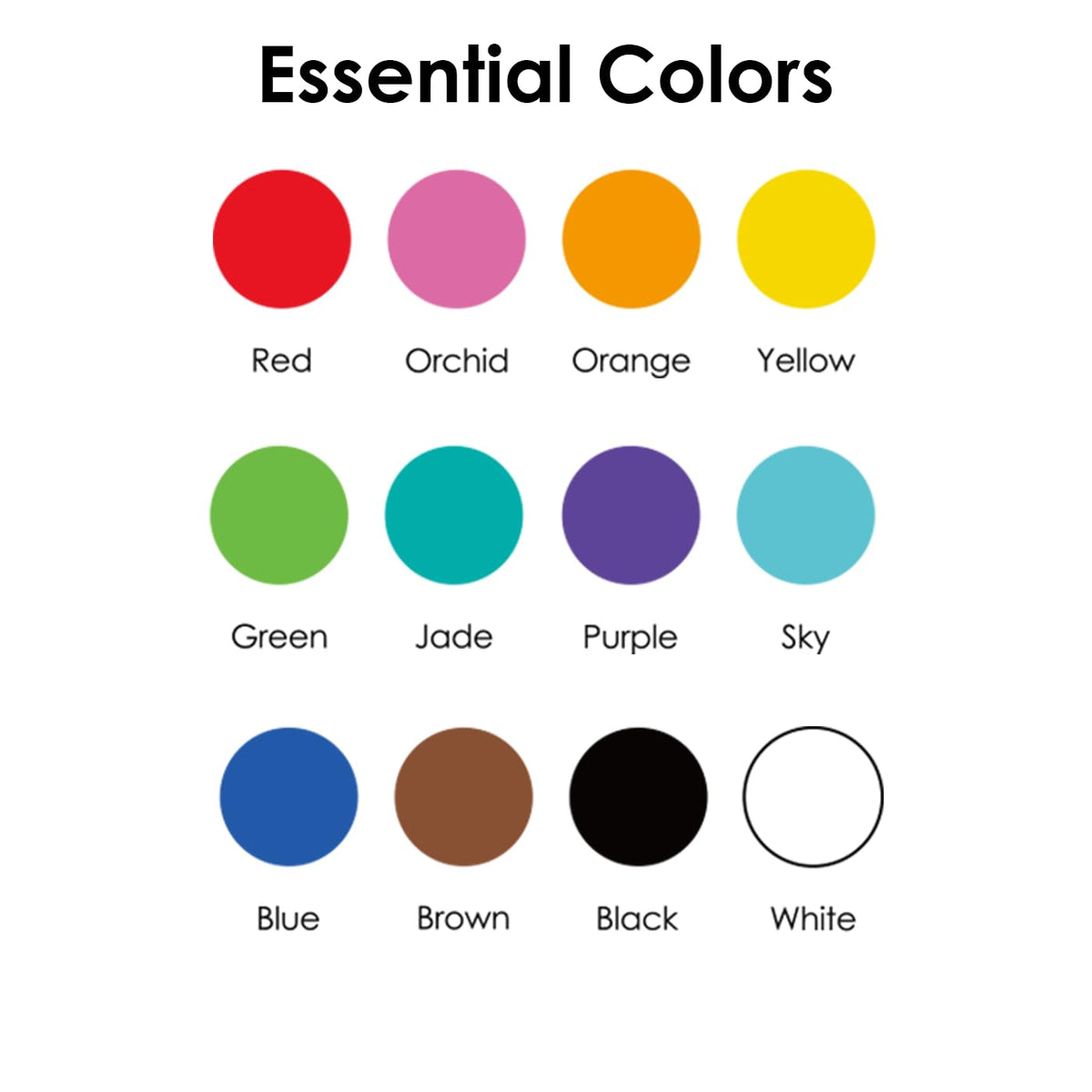 Grabie Acrylic Gel Pens Coloring Kit with Book, Pack of 12 Essential Colors