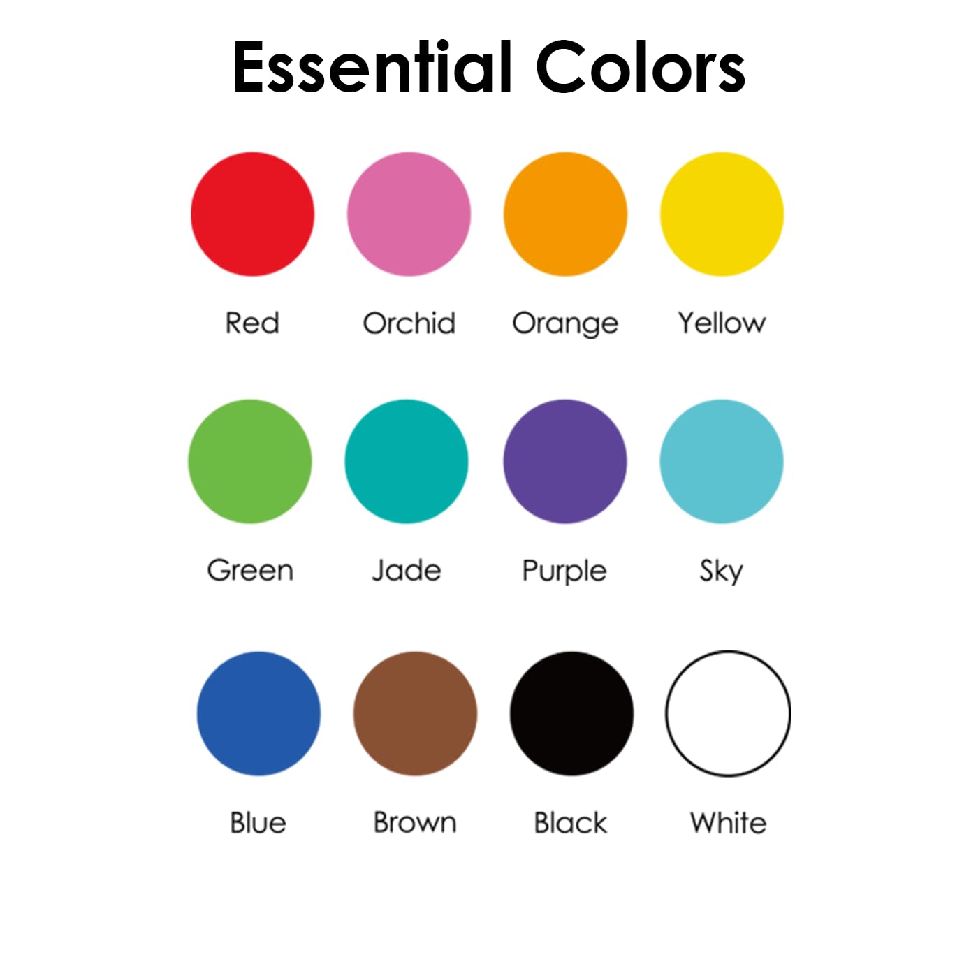 Grabie Acrylic Gel Pens Coloring Kit with Book, Pack of 12 Essential Colors