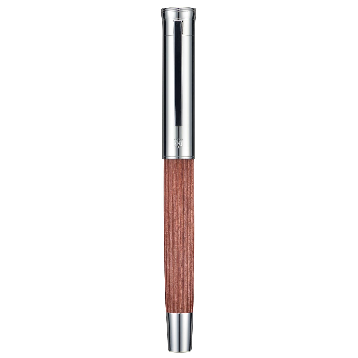 HONG DIAN 1866 Fountain Pen, Iridium Extra Fine Soft Nib Chinese Knot Carving, Retro Design Bubinga
