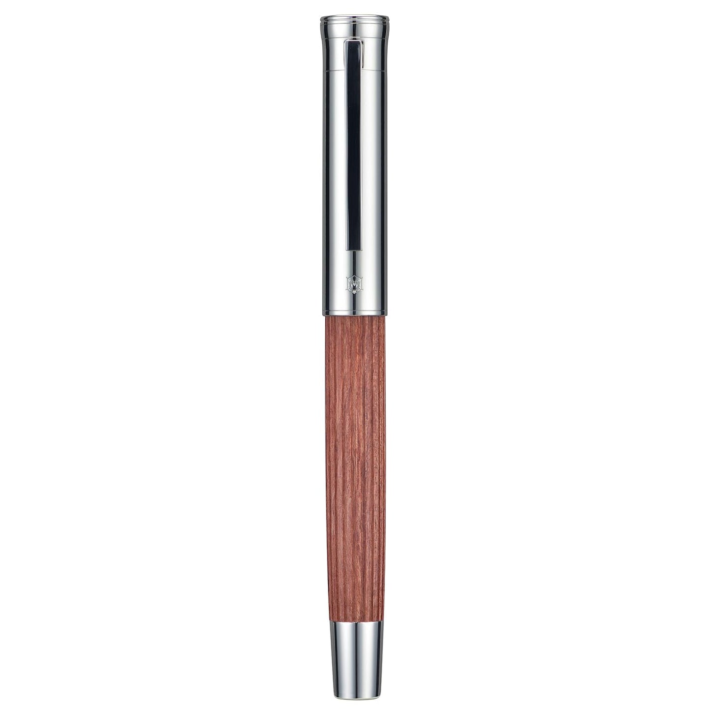 HONG DIAN 1866 Fountain Pen, Iridium Fine Soft Nib Chinese Knot Carving, Retro Design Bubinga Wood