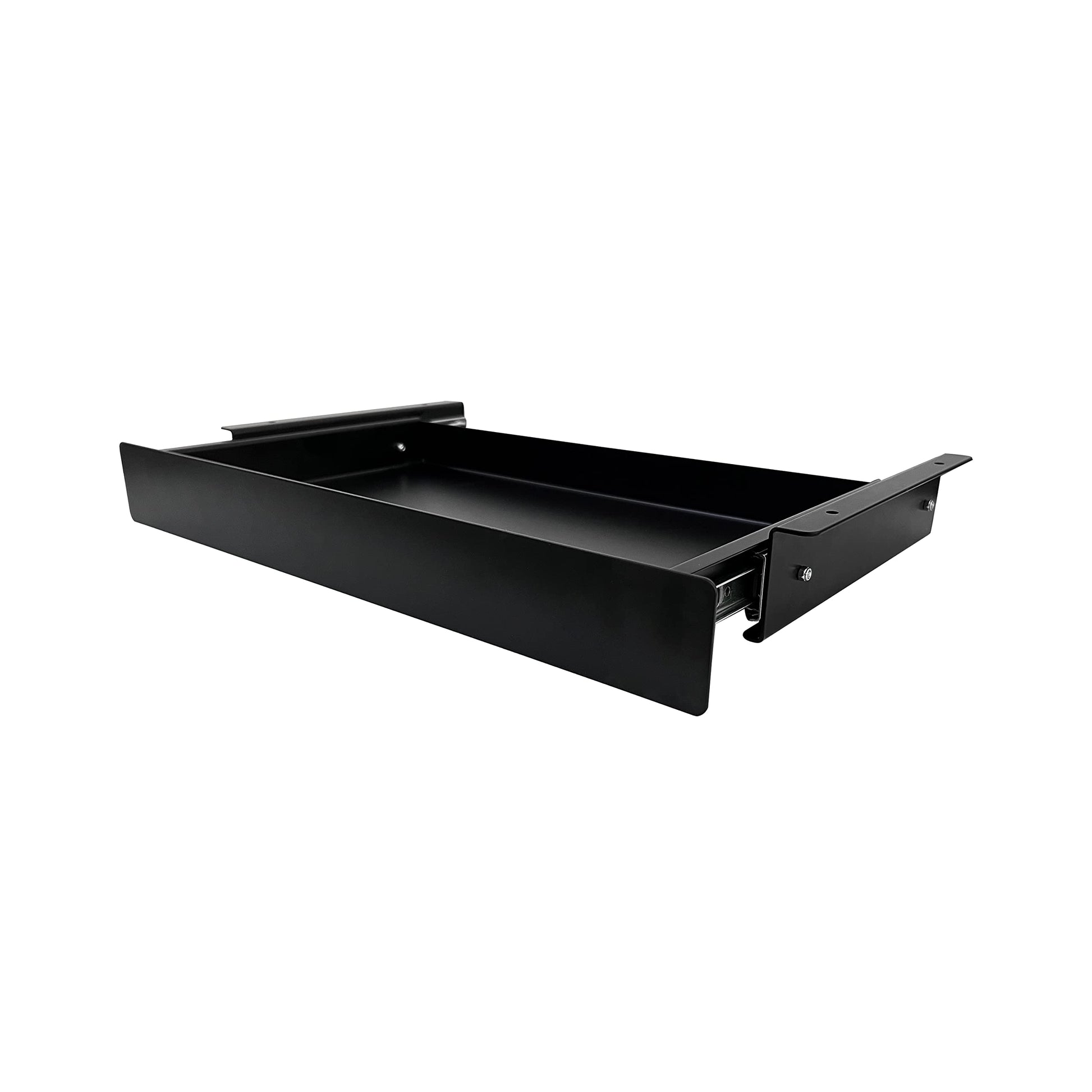 VWINDESK 19 inch Slim Under Desk Pull-Out Storage Office Mounted Sliding Metal Drawer for Standing
