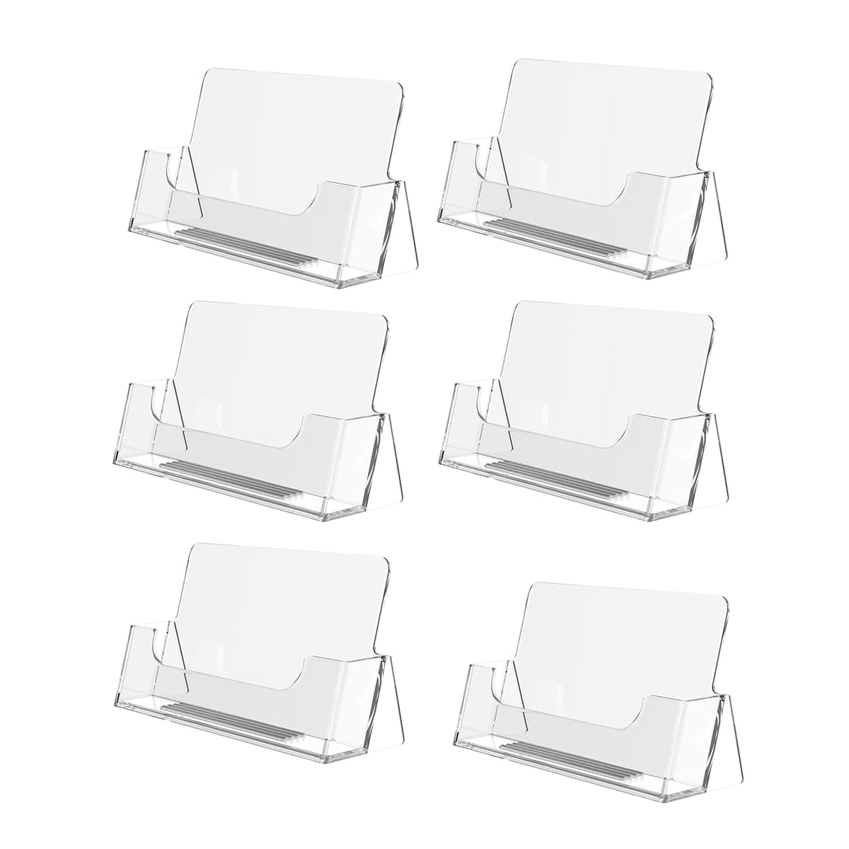 Marketing Holders 6 Pack Business Card Holder Desk Display for 3.5" x 2" VIP Membership and Rewards