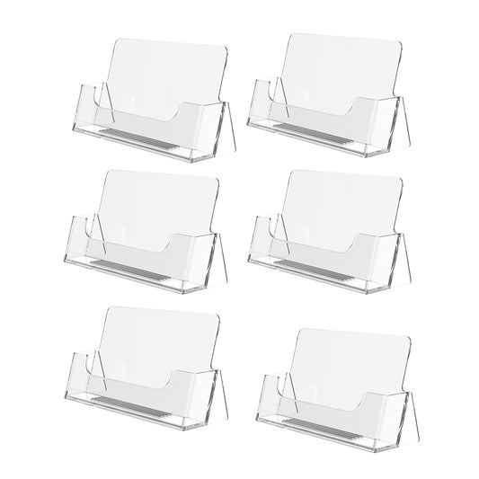 Marketing Holders 6 Pack Business Card Holder Desk Display for 3.5" x 2" VIP Membership and Rewards