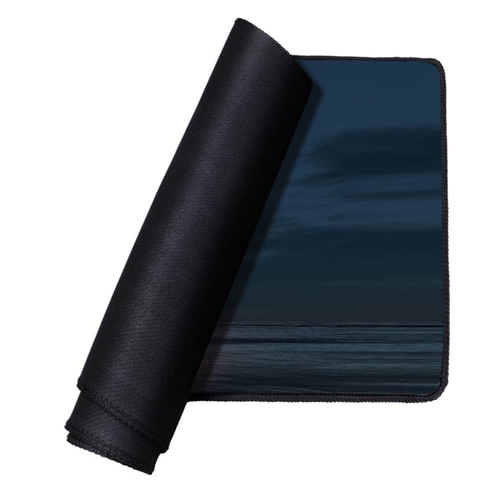 Large Gaming Mouse Pad,Stitched Edges Extended Mousepad with Non-Slip Rubber Base for Laptop