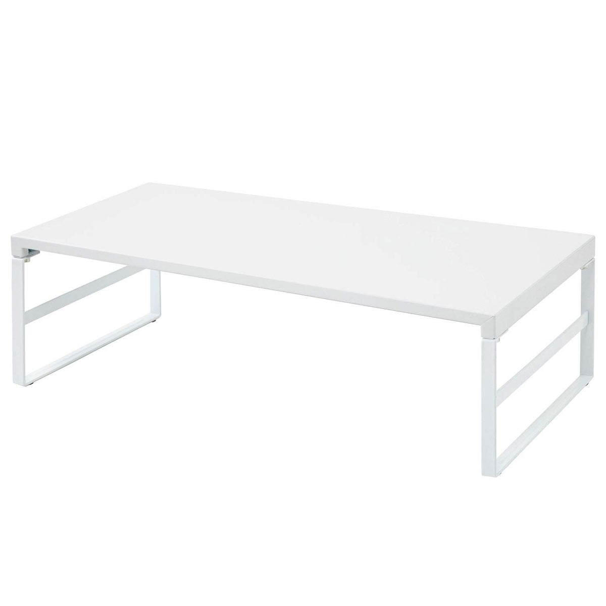 LIHIT LAB Desktop Stand, 9.8 x 23.2 x 6.3 inches, White (A7333-0)