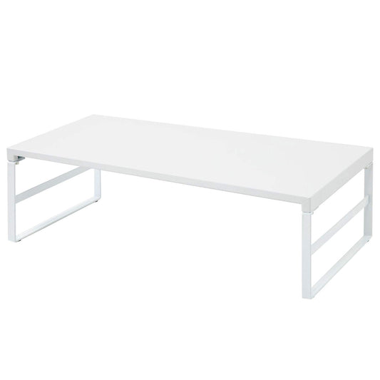 LIHIT LAB Desktop Stand, 9.8 x 23.2 x 6.3 inches, White (A7333-0)